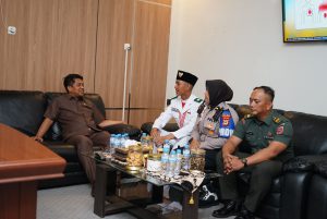 Wakil Ketua DPRD Kabupaten Gowa Terima Kunjungan Paskibraka Nasional Asal Gowa