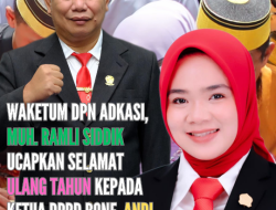 Waketum DPN ADKASI Muh. Ramli Siddik Ucapkan Selamat Ulang Tahun kepada Ketua DPRD Bone Andi Tenri Walinonong