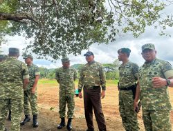 Brigjend TNI Budiawan Basuki Menerima Kunjungan Menhan Sjafrie Sjamsoeddin Di Rindam XIV Hasanuddin 