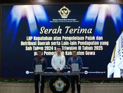 Wakil Ketua DPRD Gowa, Hasrul Abdul Rajab Hadiri Serah Terima LHP di Kantor BPK Sulsel