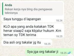 Tak Terima Diberitakan, Seorang Pria Ancam Laporkan Wartawan Lewat Pesan WhatsApp
