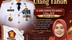 HUT ke-48 Bupati Bone Andi Asman Sulaiman, Ketua Fraksi Gerindra Andi Purnamasari: Semoga Sehat Bijaksana