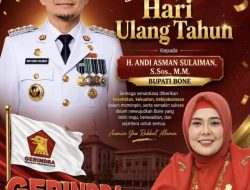 HUT ke-48 Bupati Bone Andi Asman Sulaiman, Ketua Fraksi Gerindra Andi Purnamasari: Semoga Sehat Bijaksana